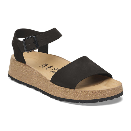 Birkenstock Glenda black nubuck leather sandal