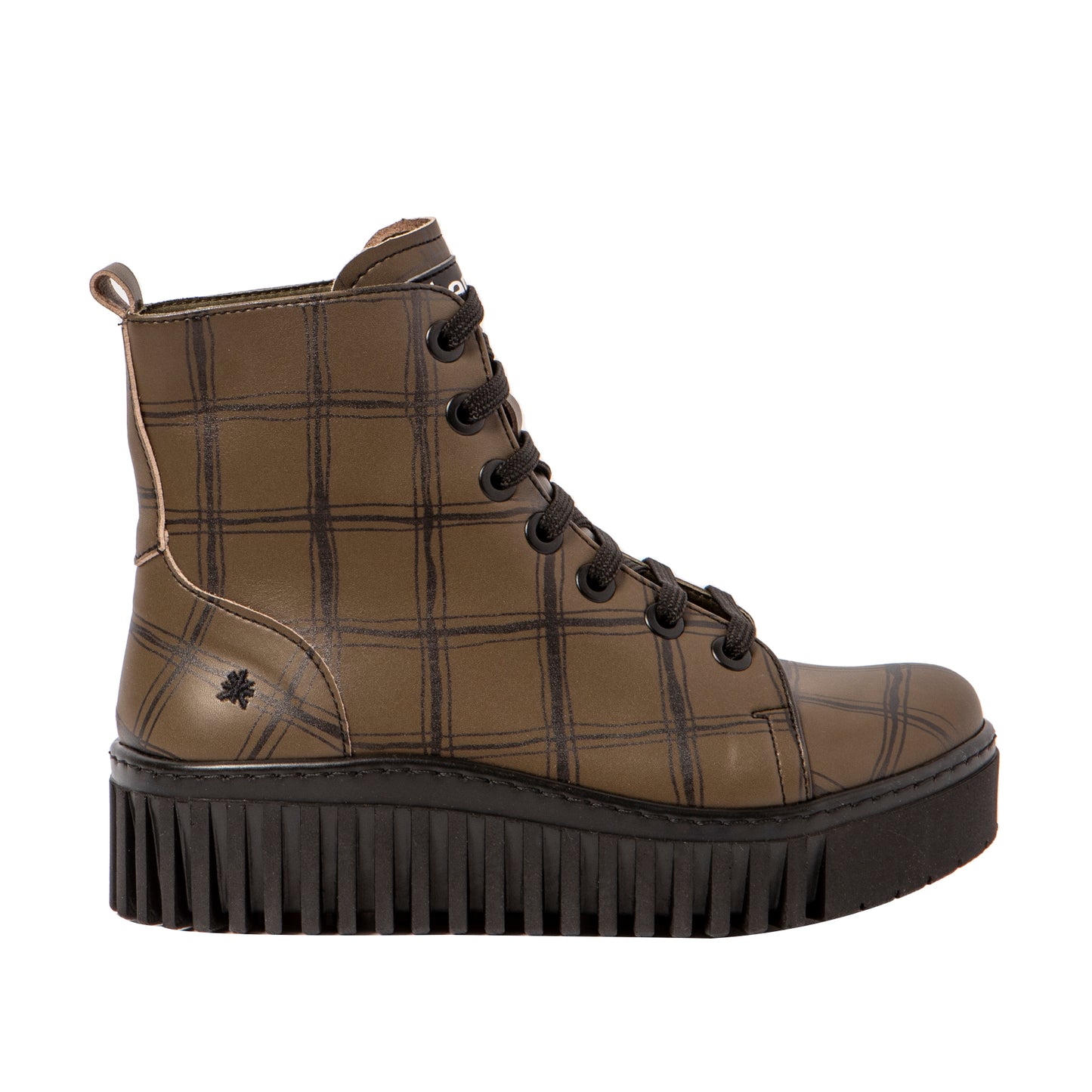 Art 1513F Khaki Tartan Laceup Boot