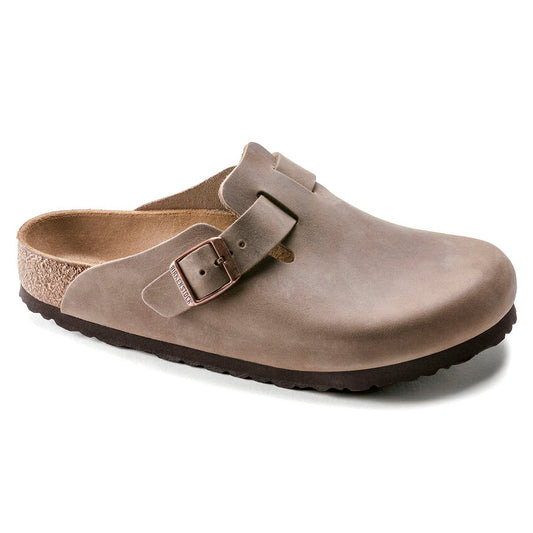 Birkenstock Boston tobacco waxy leather clog