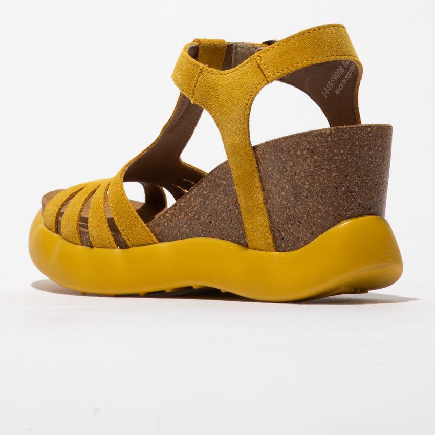 Fly Gait suede yellow sandal