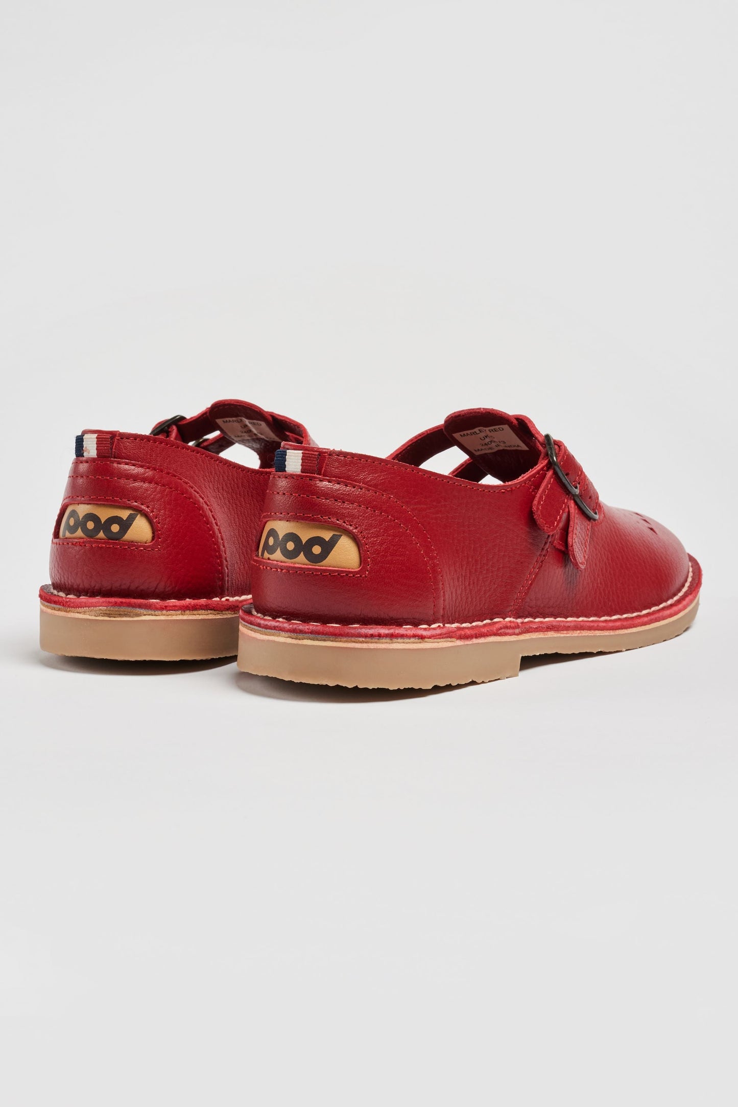 POD Red Marley Leather T-Bar