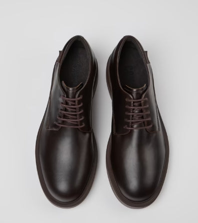 Camper Dean Brown lace up leather shoe K100979