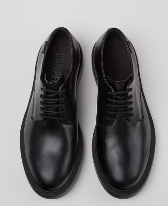 Camper Dean Black leather lace up shoe K100979