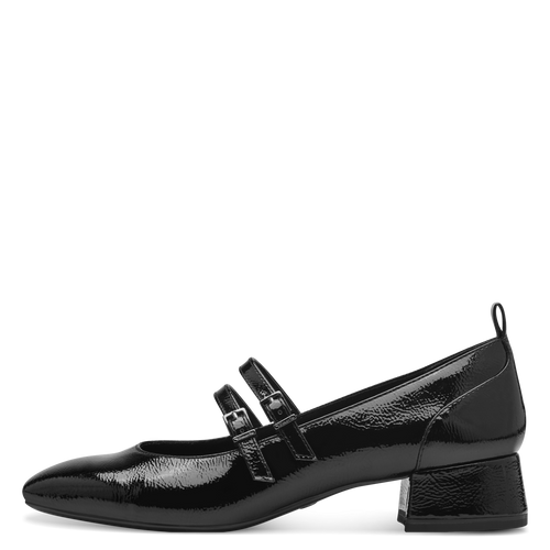Tamaris 1-22318 Vegan Black slip on ballet shoe