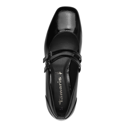 Tamaris 1-22318 Vegan Black slip on ballet shoe