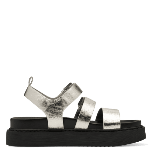 Tamaris platinum buckle sandal