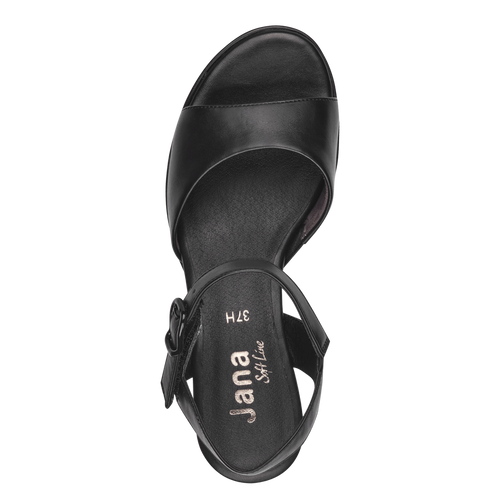 Jana 28379 vegan black heeled sandals