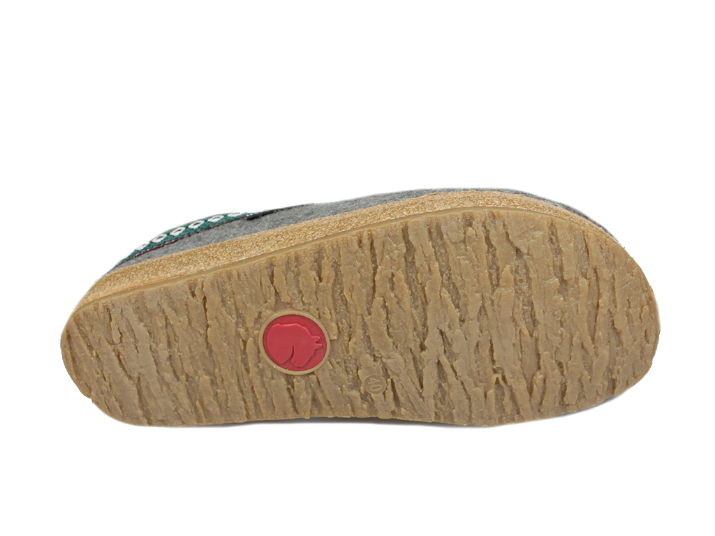 Haflinger Grizzly Franzl anthrazit clog slipper