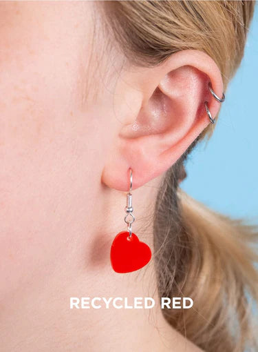 Tatty Devine heart charm earrings