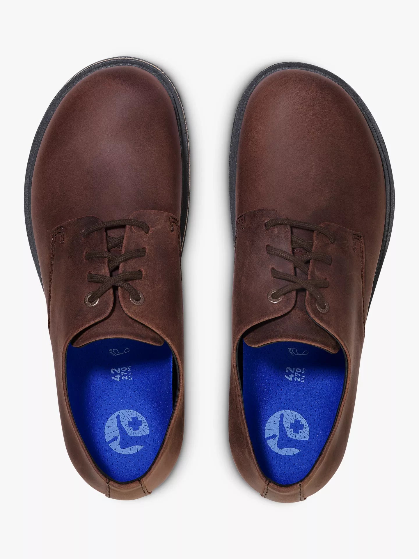 Birkenstock Highwood Leather Lace-Up Shoes Habana