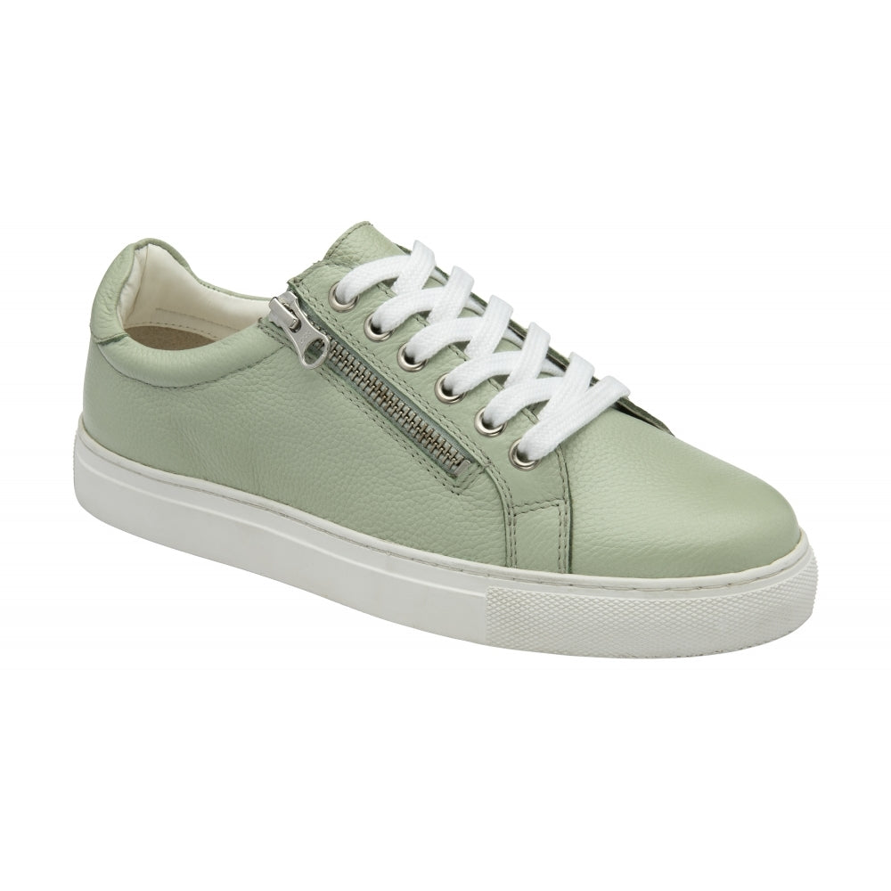Ravel lace up trainer mint green