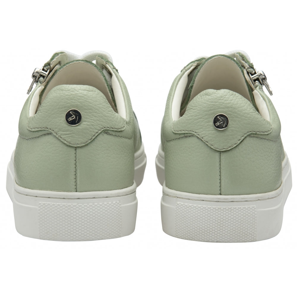 Ravel lace up trainer mint green