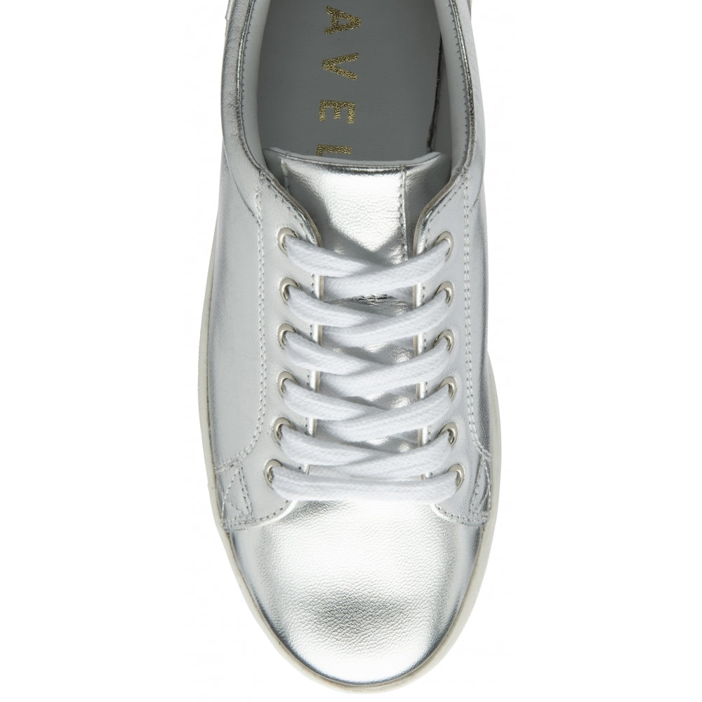 Ravel silver lace up trainer