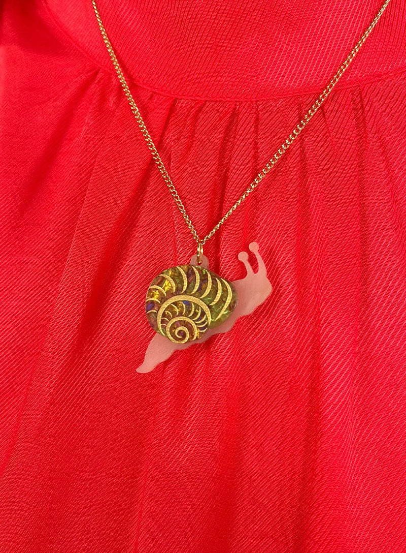 Tatty Devine snail pendant necklace