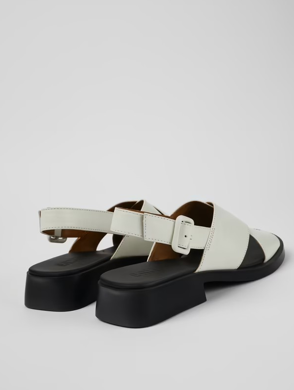Camper Dana white leather sandal