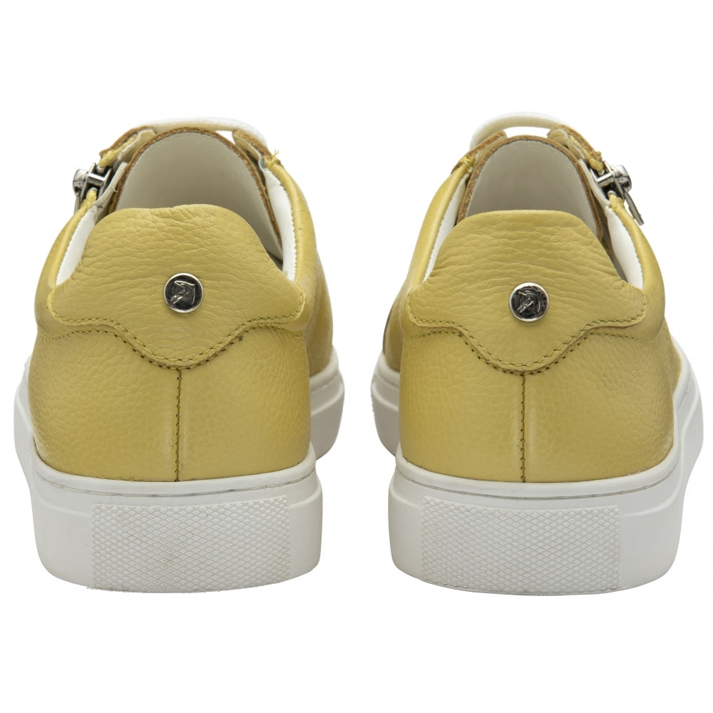 Ravel lace up trainer yellow