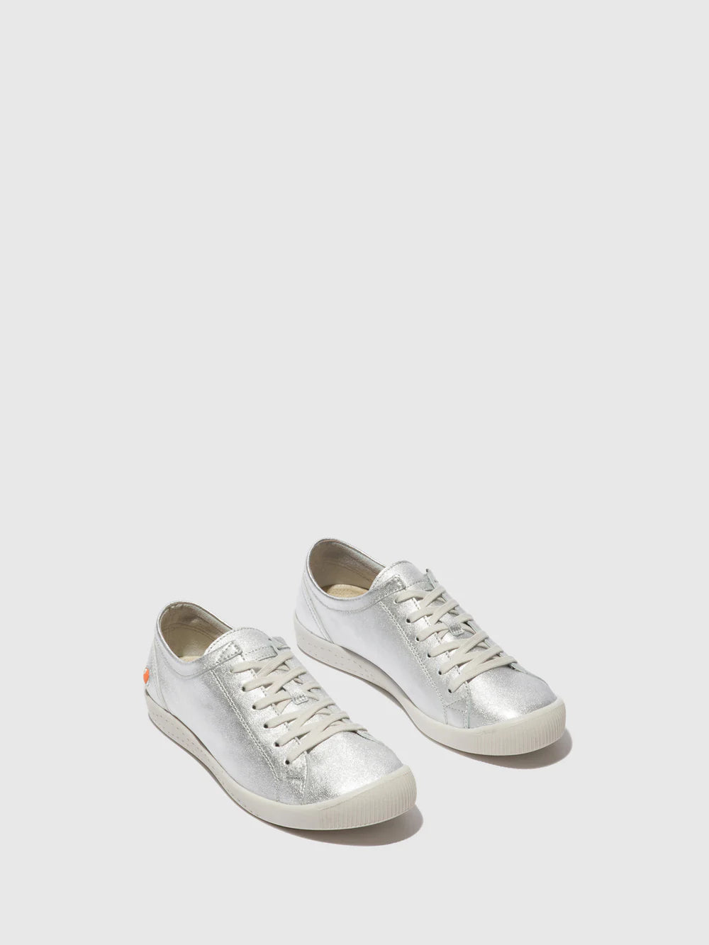 Softinos Lace-up Trainers ISLA SILVER - Imeldas Shoes Norwich
