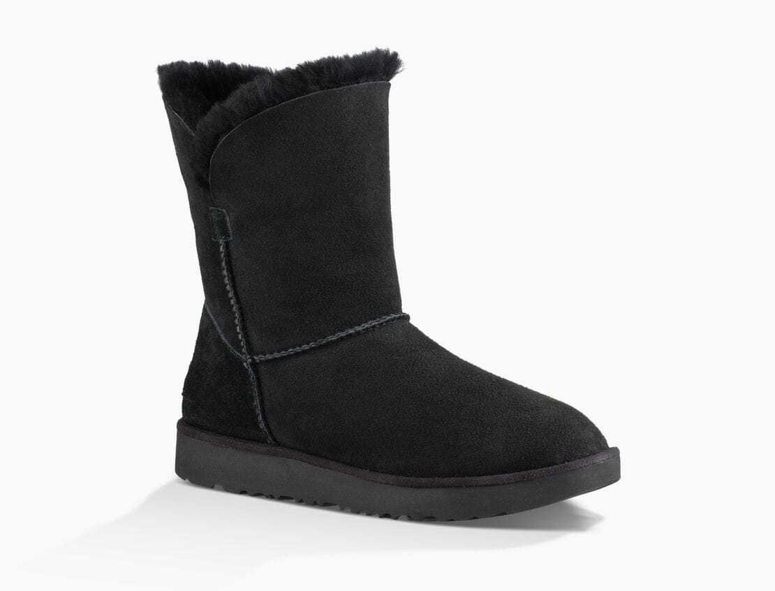 Ugg Cuff short black sheepskin boot - Imeldas Shoes Norwich