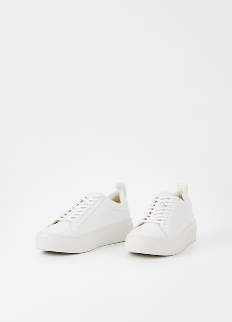 Vagabond Zoe Platform white lace up trainer - Imeldas Shoes Norwich