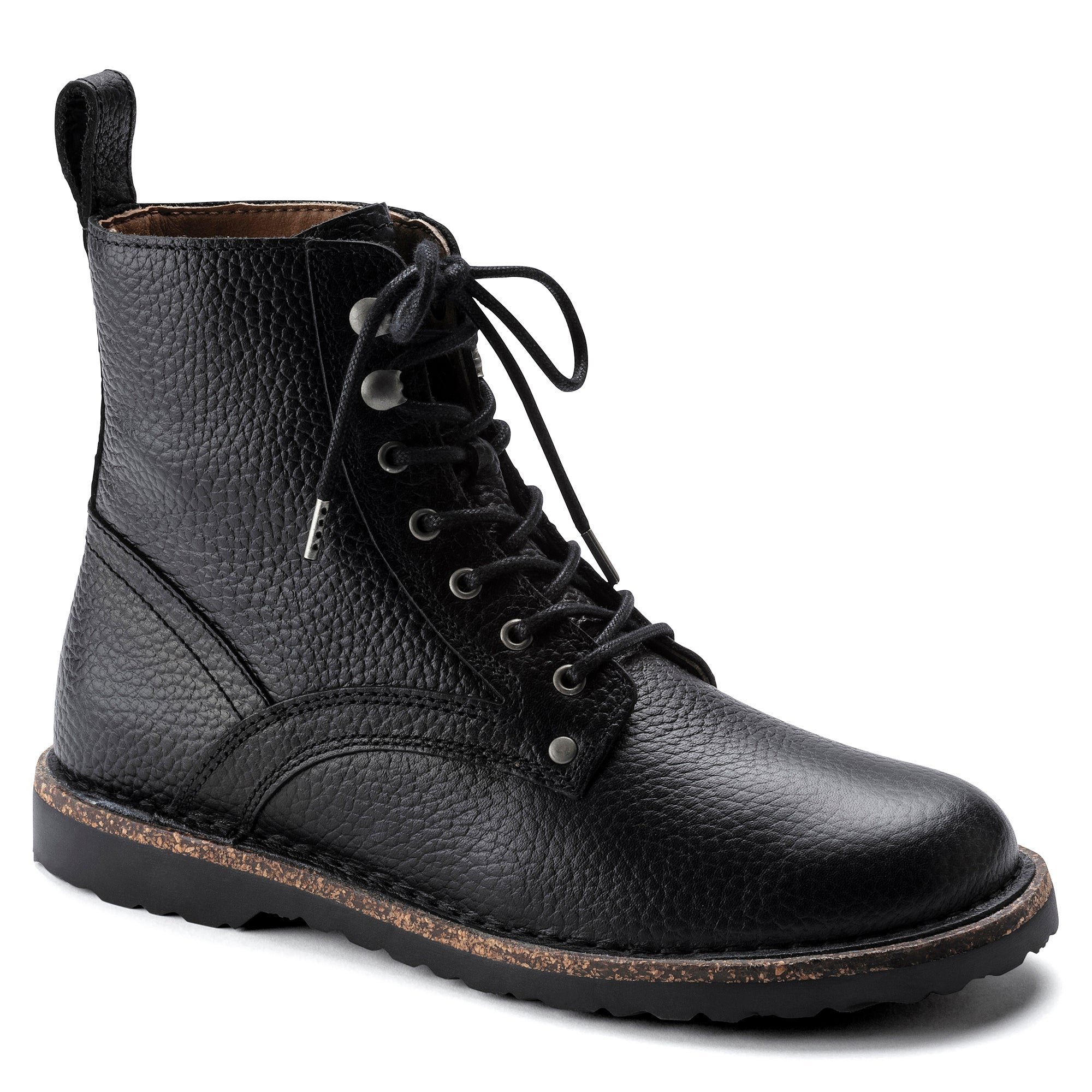 Bryson natural leather Black lace up boot