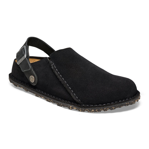 Lustry premium suede black clog with strap