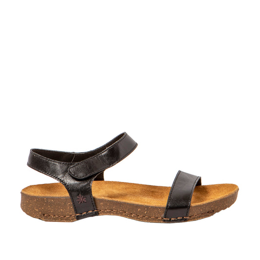 Art 1119F metallic black sandal