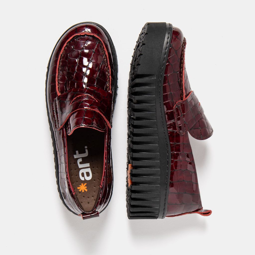 Art 1530S Croc Burdeos Platform Loafer