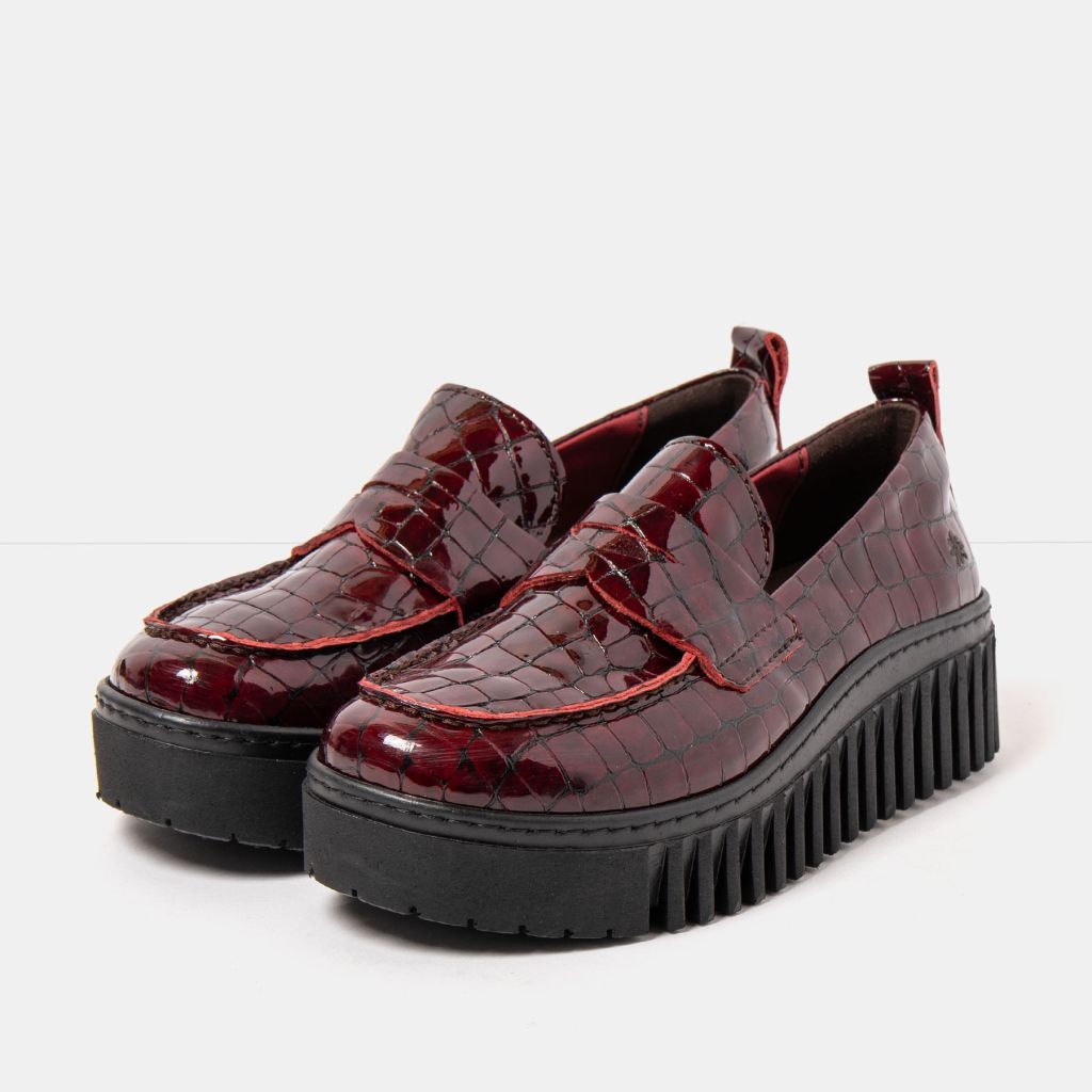 Art 1530S Croc Burdeos Platform Loafer