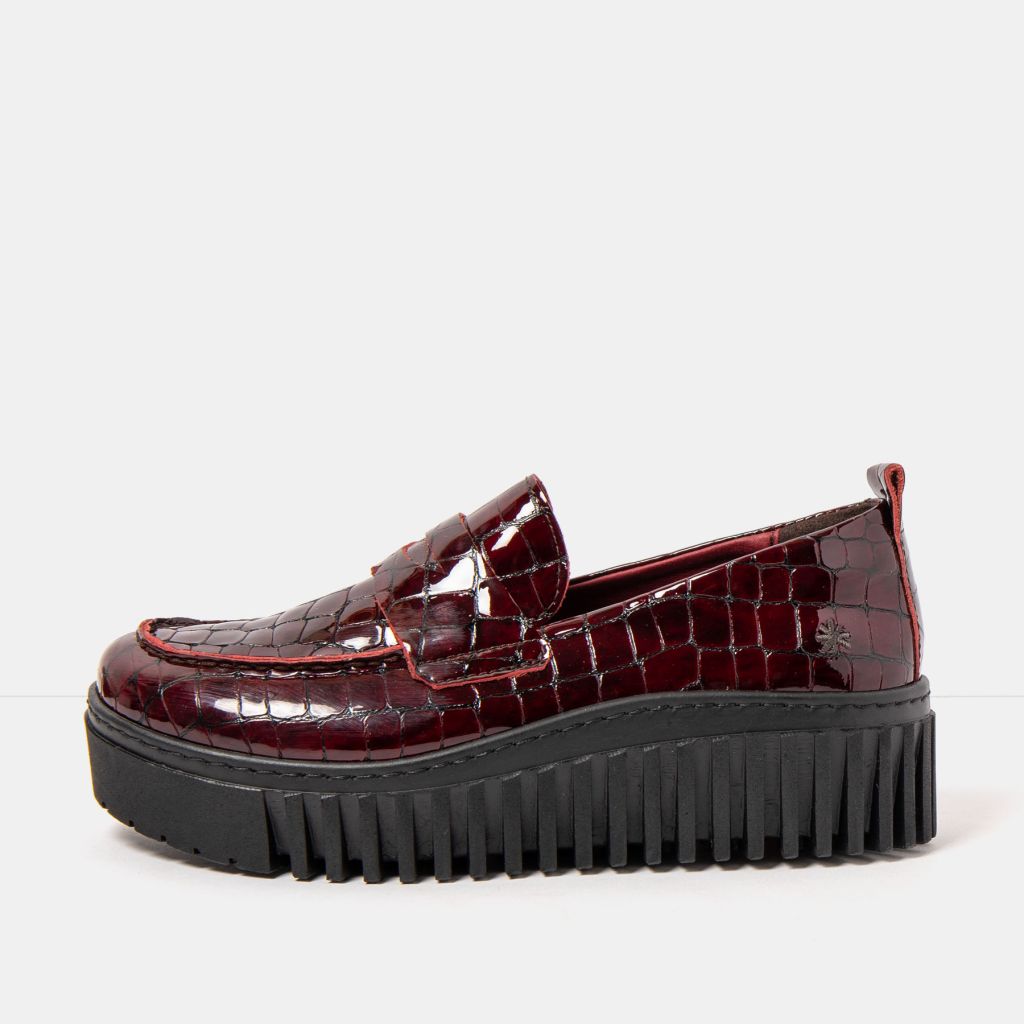 Art 1530S Croc Burdeos Platform Loafer