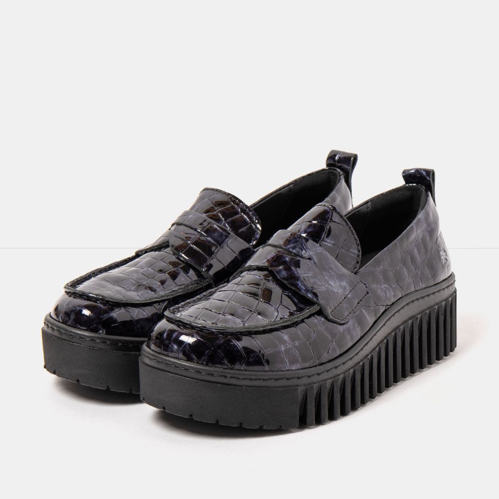 Art 1530s Horasan Croc Grey Loafer