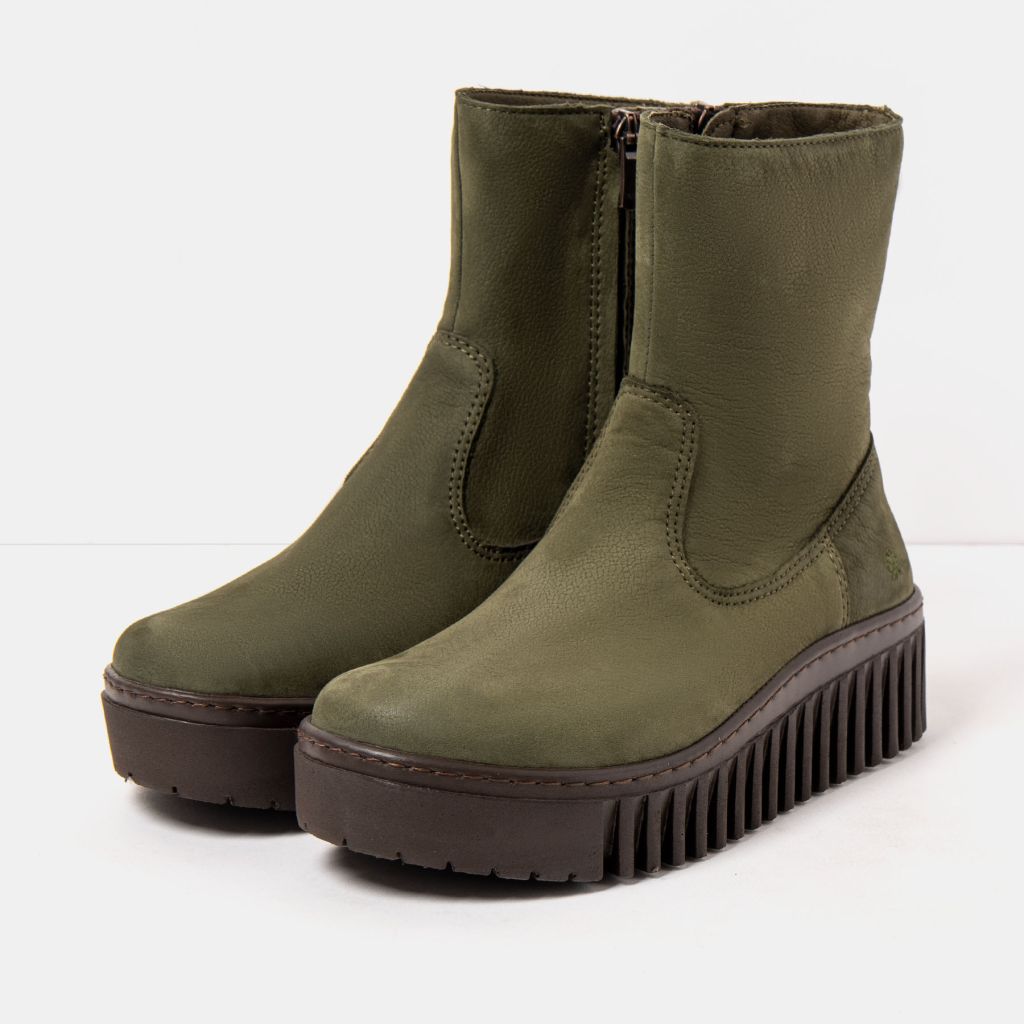 Art 1531 Nobuck Kaki/Brighton ankle boot