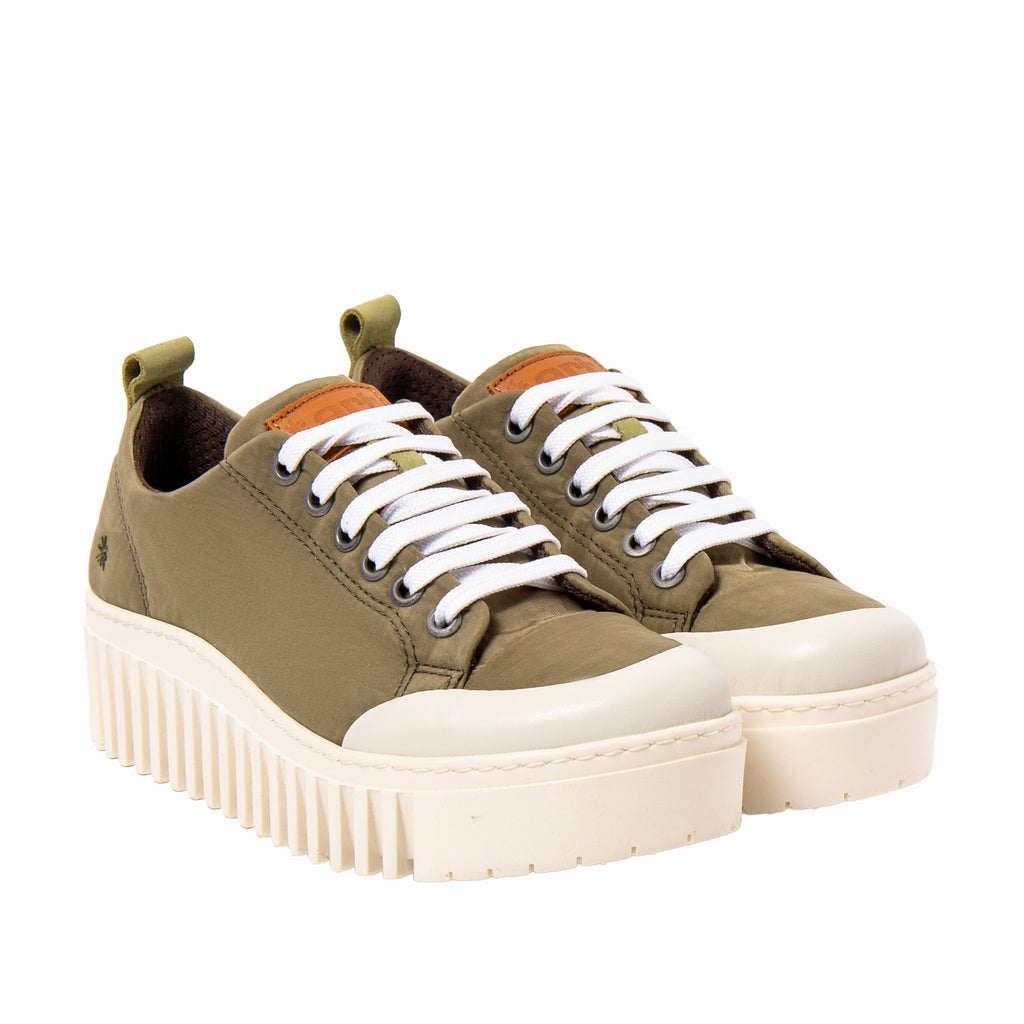 Art 1534 Kaki lace up trainer