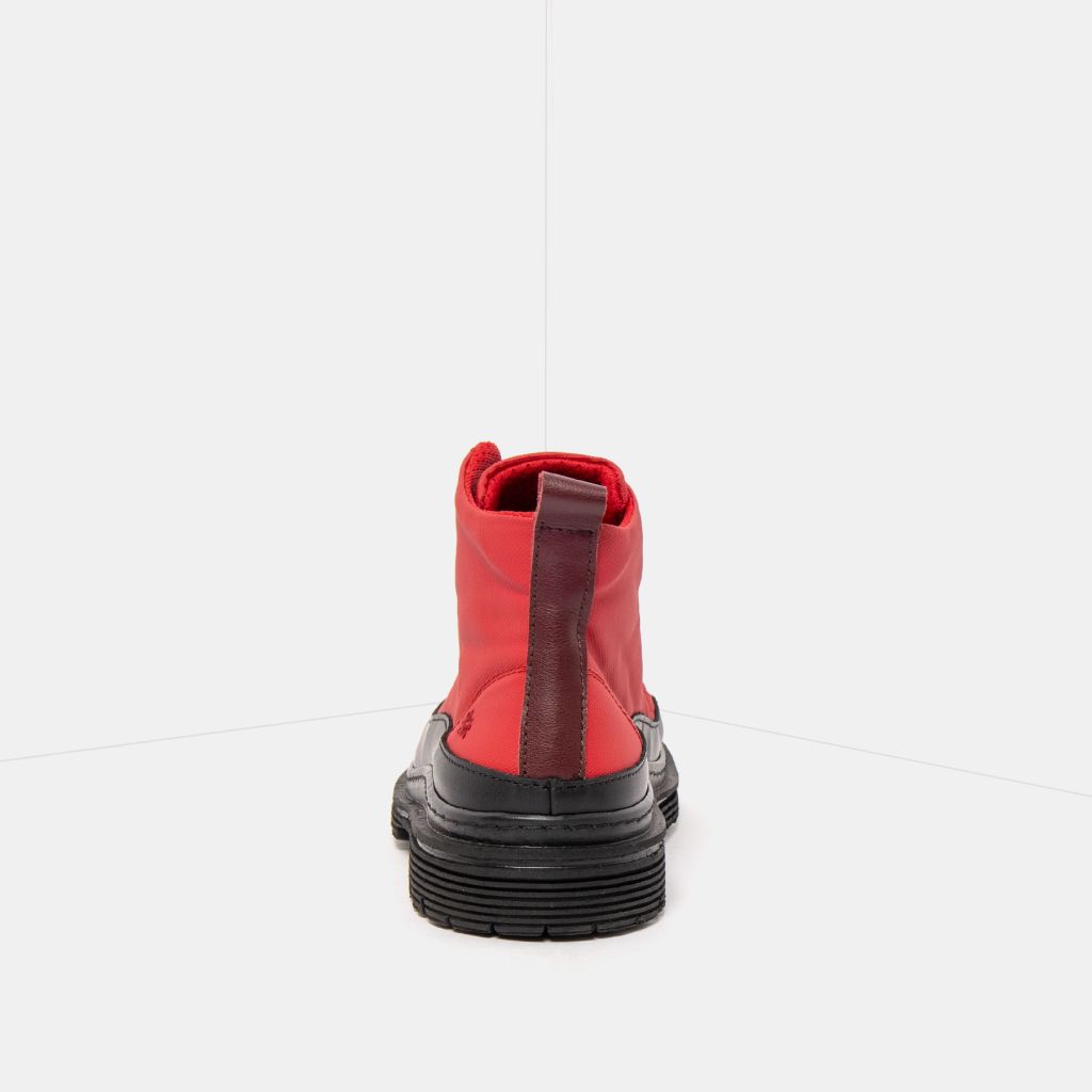 Art 1895 Rubber Nylon Burdeos/Birmingham Red hightop trainer