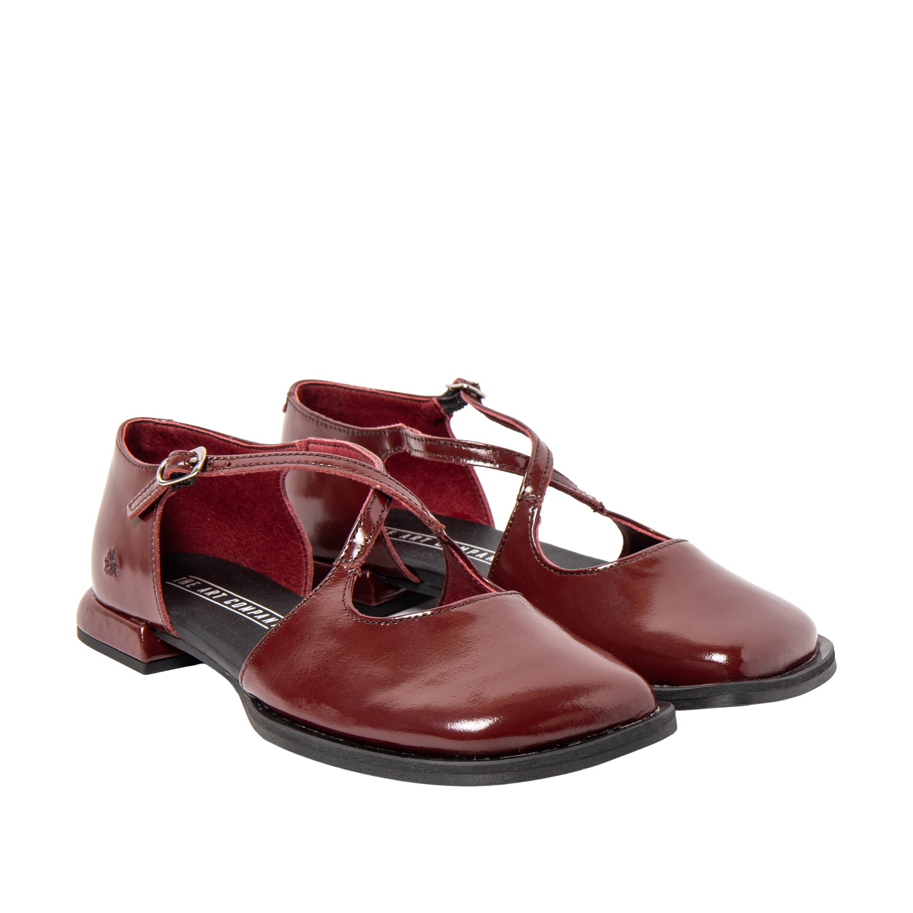 Art 2002 buckle burgundy shoe
