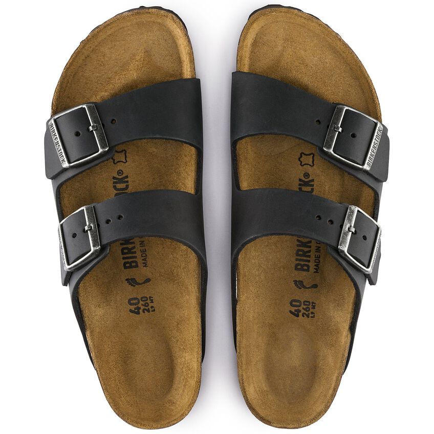 Birkenstock arizona oiled leather black