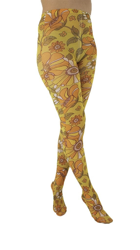Pamela Mann Throwback Floral printed tights