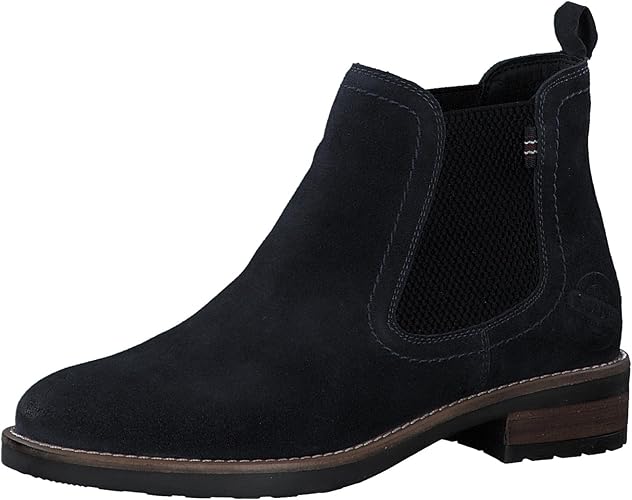 S.Oliver navy suede chelsea boots 5-25425