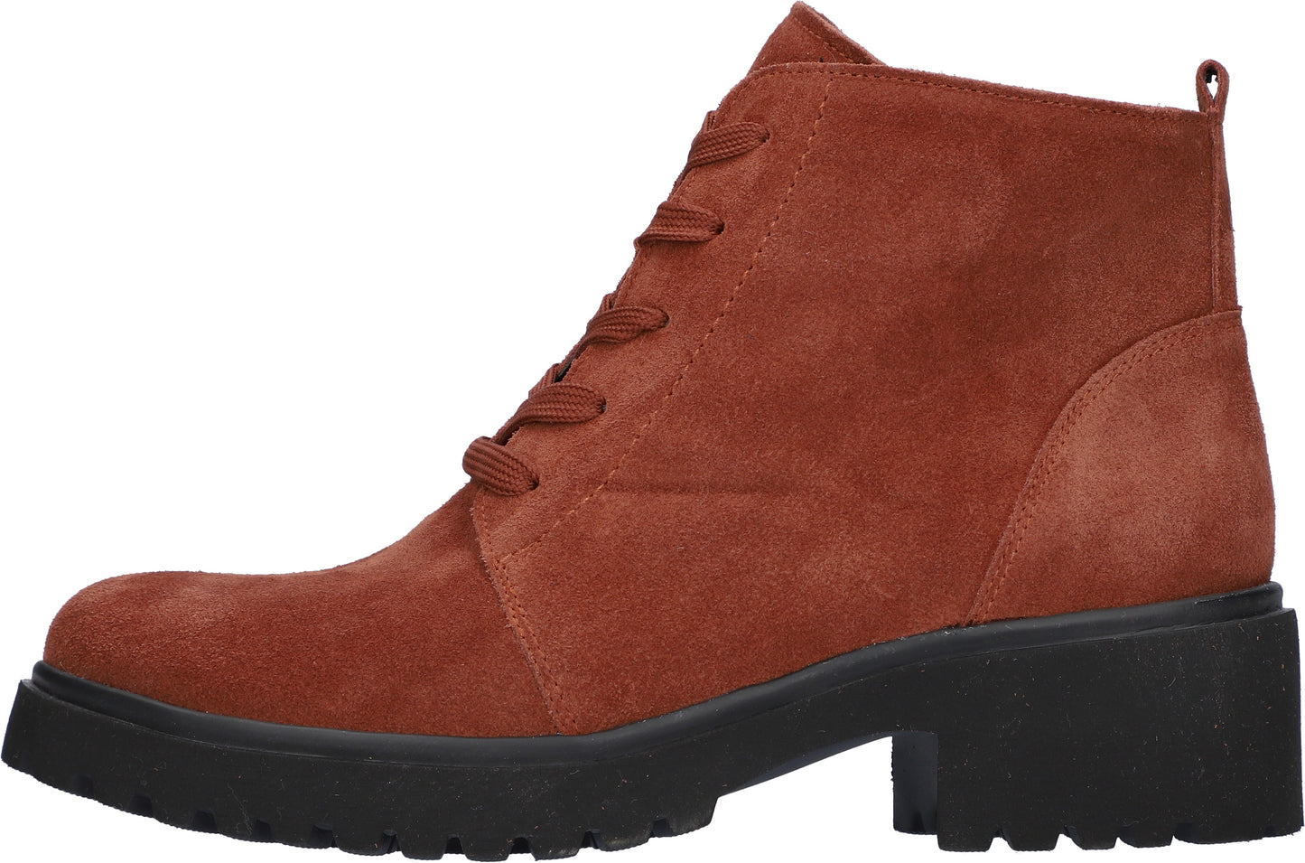 Waldlaufer Luise rust suede lace up/zip ankle boot