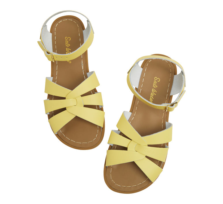 Saltwater original butter yellow sandals