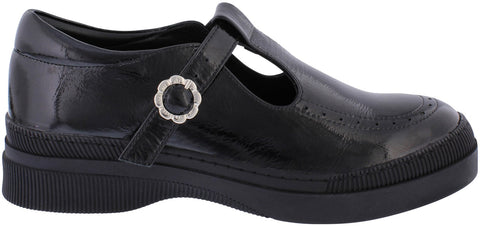 Adesso A7014 Leigh black patent T bar shoe