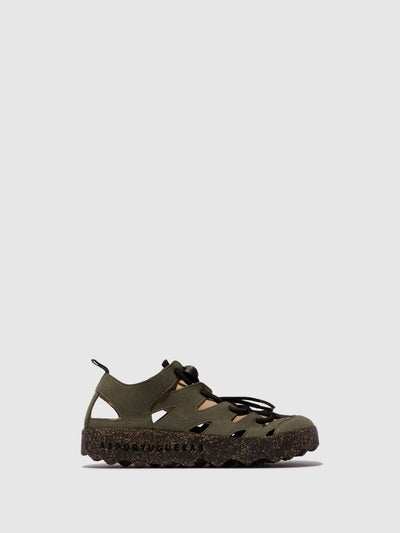 asportuguesas cure elasticated trainer deep green