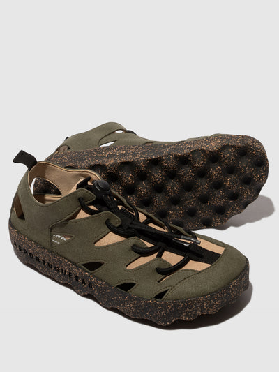 asportuguesas cure elasticated trainer deep green