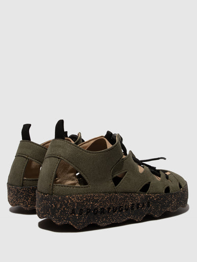 asportuguesas cure elasticated trainer deep green