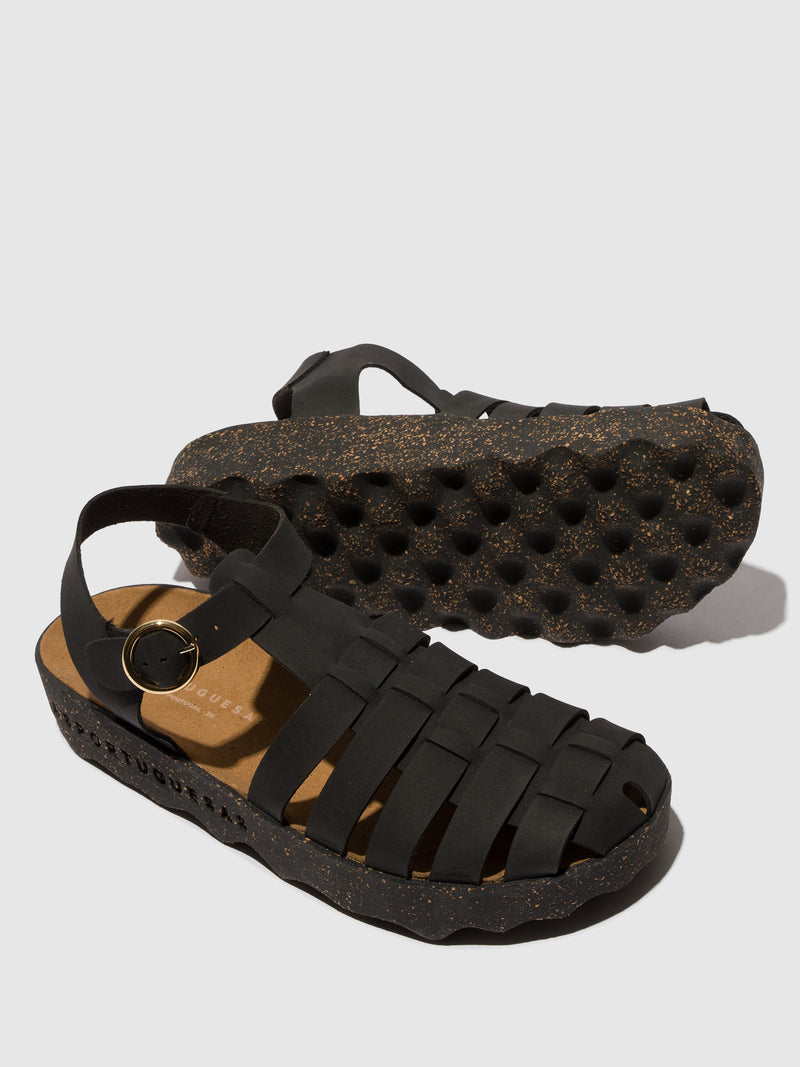 Asportuguesas Calix Black fishermen sandals