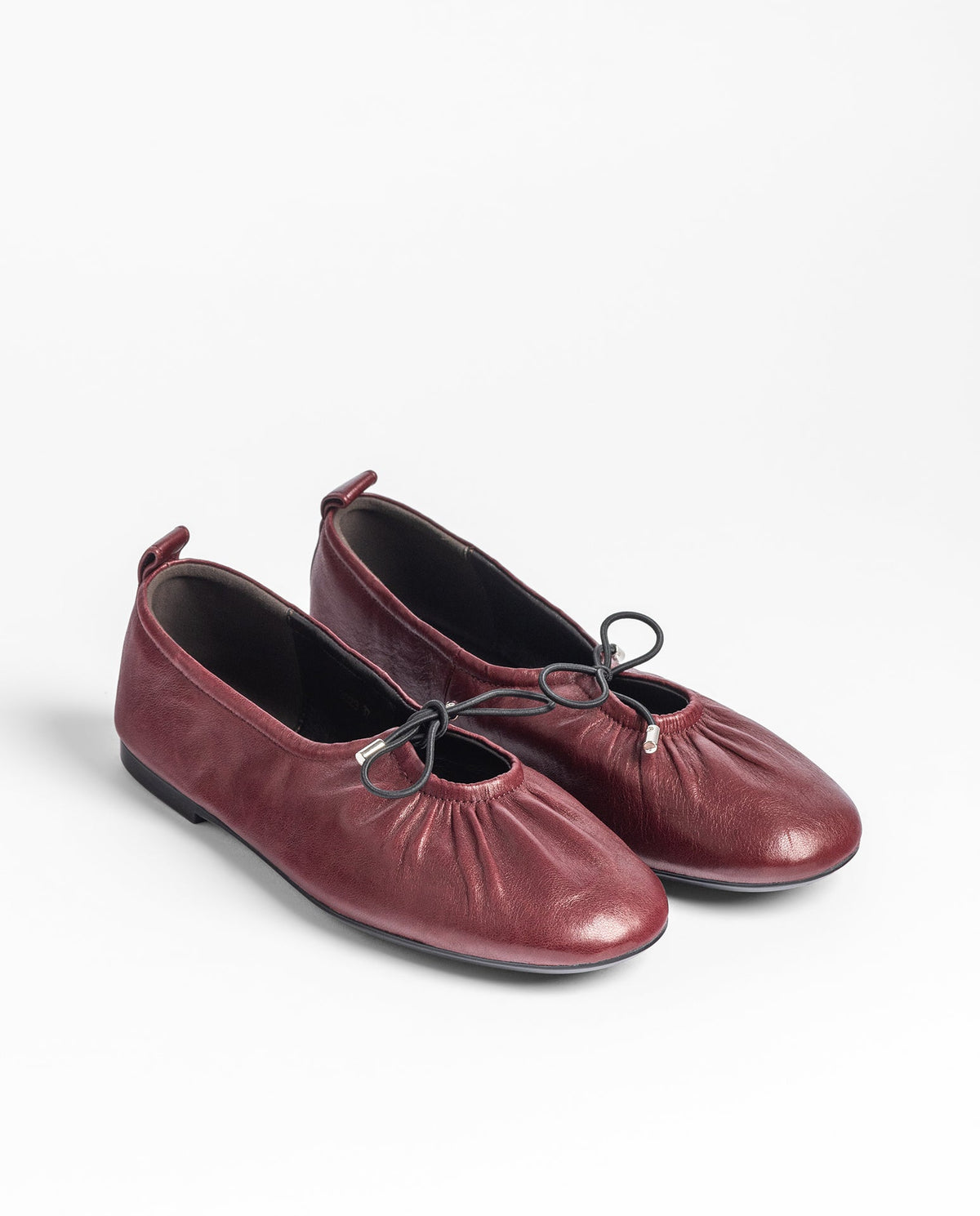 Yokono Renoir Leather Burgundy Ballet Flats