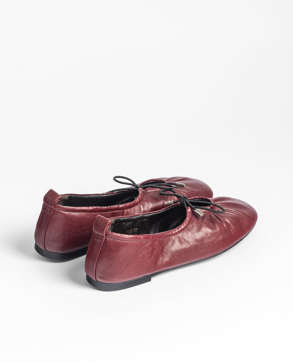 Yokono Renoir Leather Burgundy Ballet Flats