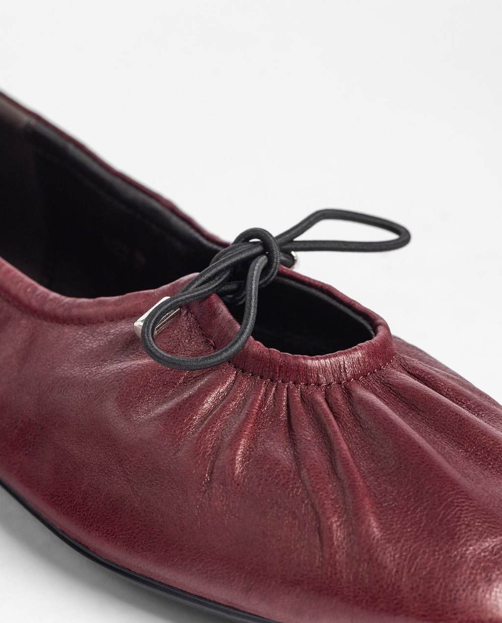 Yokono Renoir Leather Burgundy Ballet Flats