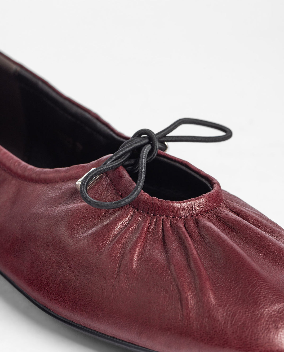 Yokono Renoir Leather Burgundy Ballet Flats