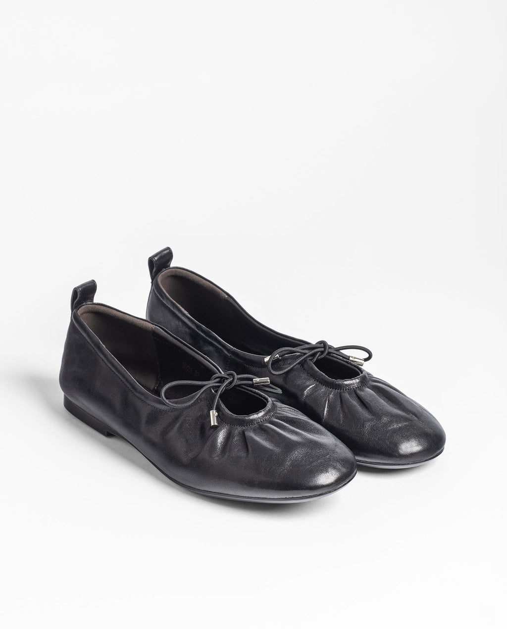Yokono Renoir Leather Black Ballet Flats