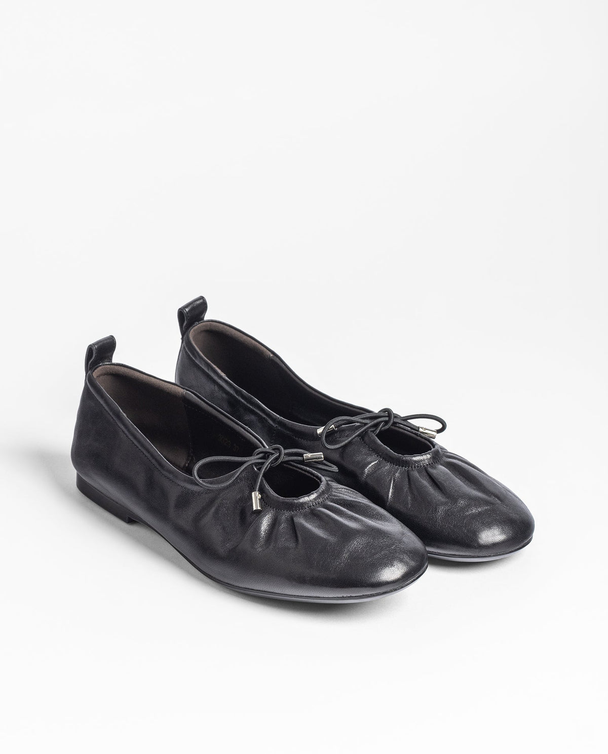Yokono Renoir Leather Black Ballet Flats